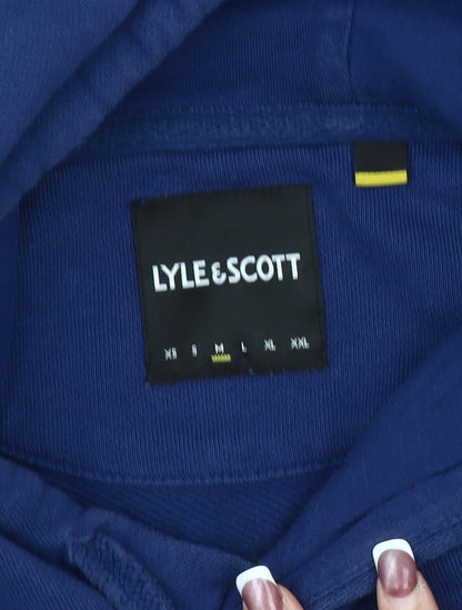 Mens UK Size S Lyle & Scott Blue Pullover Hoodie