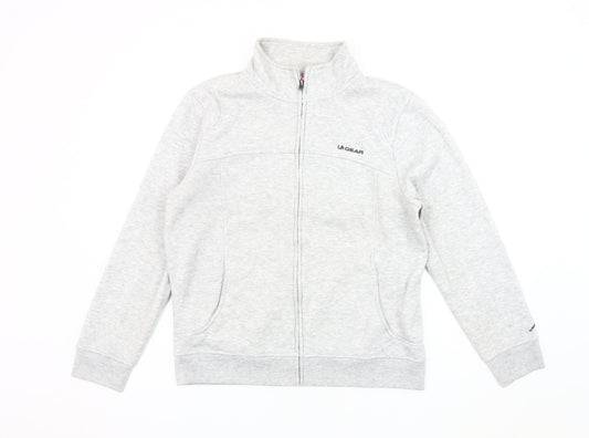 LA Gear Women's Grey Basic Jacket Size 14 Zip Casual