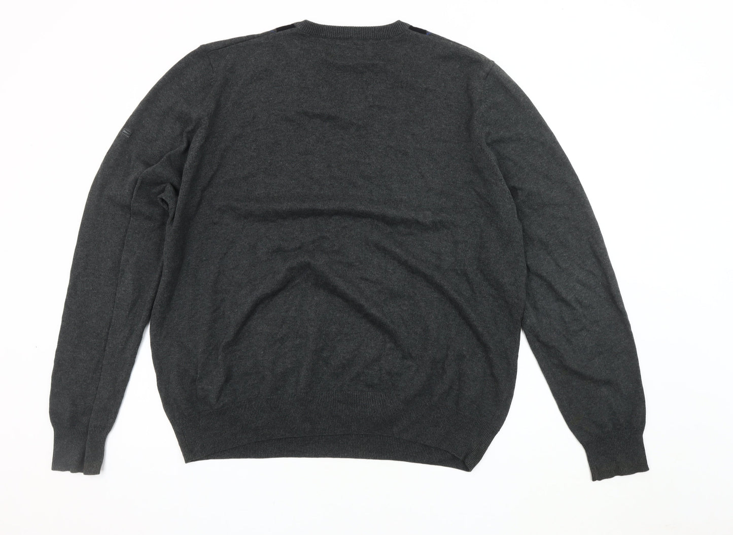 Marks and Spencer Mens Grey Argyle Pullover XL
