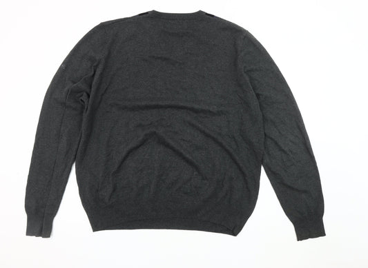 Marks and Spencer Mens Grey Argyle Pullover XL