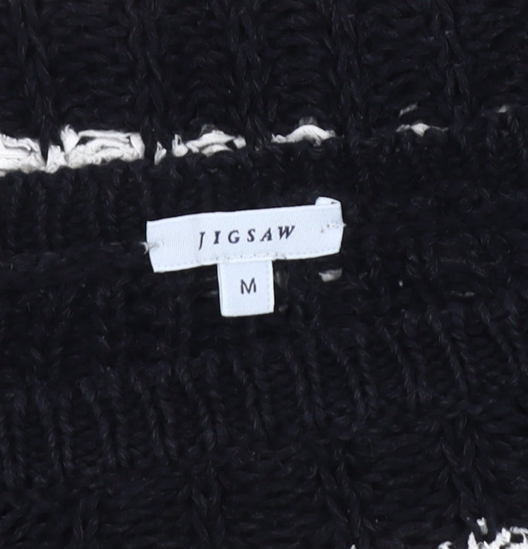 Womens UK Size M Jigsaw Black Pullover Jumper