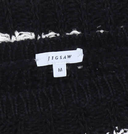 Womens UK Size M Jigsaw Black Pullover Jumper