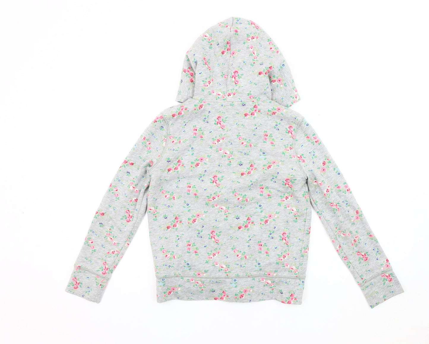 GAP Girls Grey Floral Hoodie Jacket, Size 10 Years Hooded