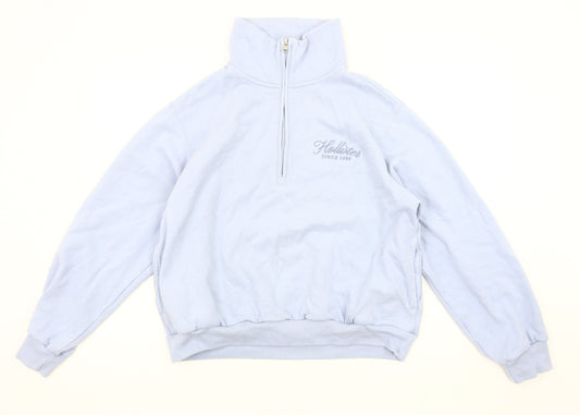 Hollister Women's Blue Pullover Sweatshirt Size S