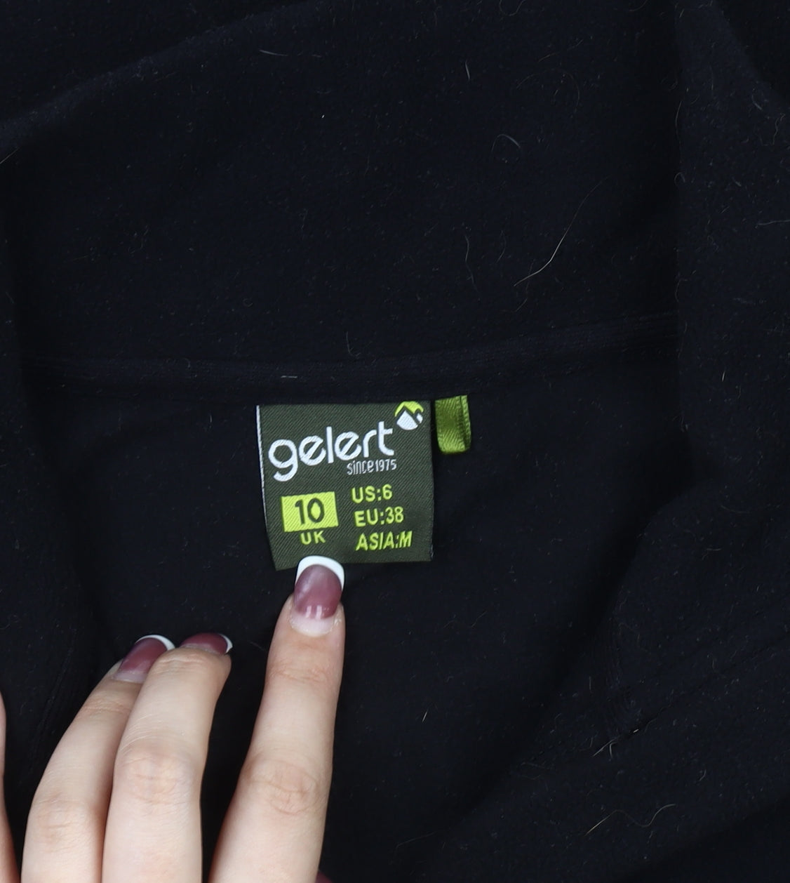 Gelert Women's Black Fleece Pullover Sweatshirt Size 10