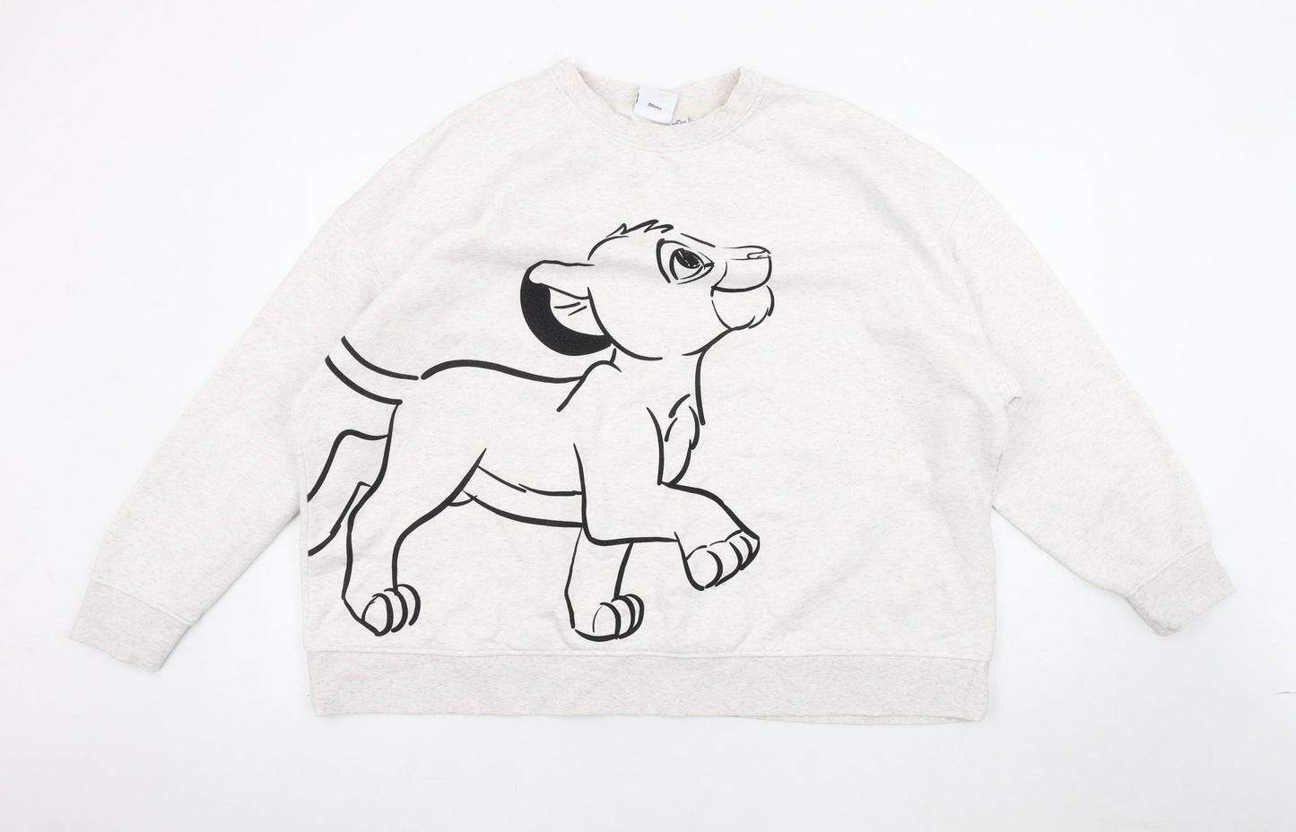 Womens UK Size 10 Disney Beige Pullover Sweatshirt