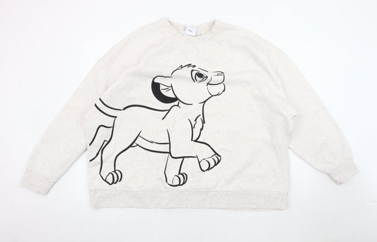 Womens UK Size 10 Disney Beige Pullover Sweatshirt