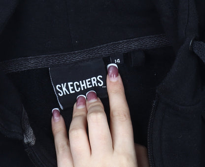 Skechers Women's Black Hoodie Jacket Size 14