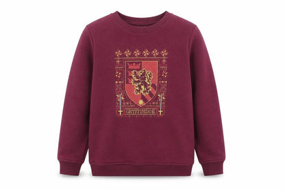 Front view of Harry Potter boys’ gryffindor red sweatshirt 11-12 years