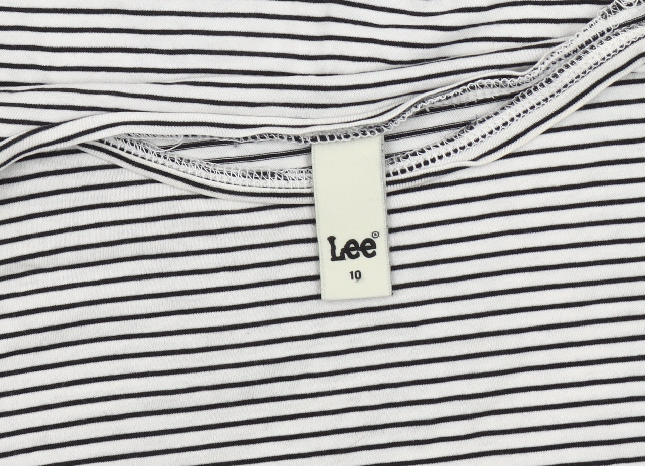 Womens UK Size 10 Lee Multicoloured Basic T-Shirt