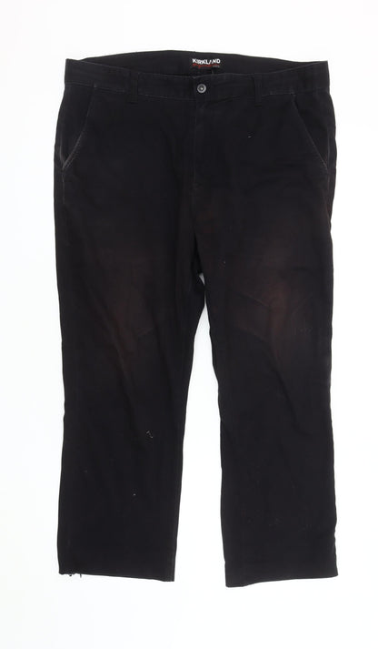 Kirkland Men's Black Chino Trousers 36R