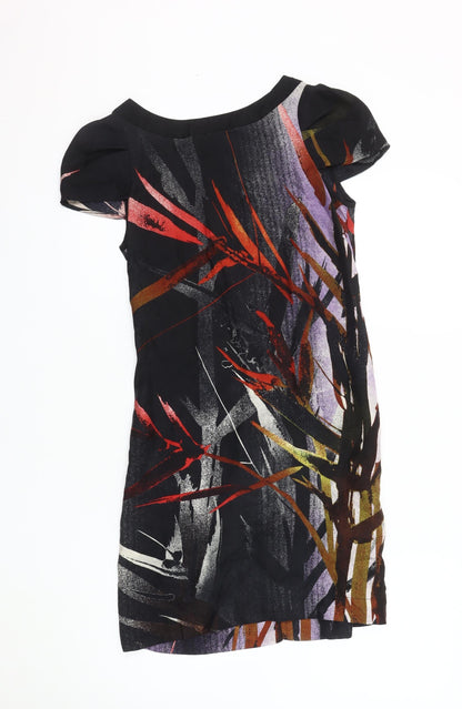 Warehouse Women's Multicoloured Silk Dress Size 6