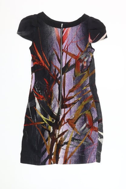 Warehouse Women's Multicoloured Silk Dress Size 6
