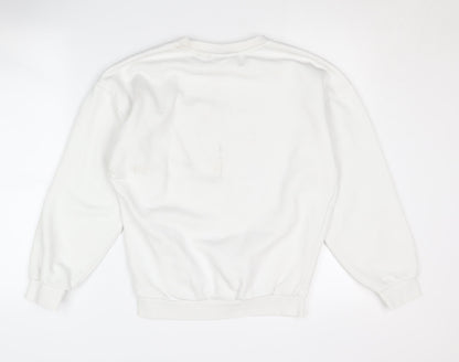 Adidas Women's White Pullover Sweatshirt Size 4