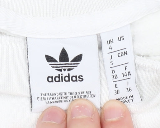 Adidas Women's White Pullover Sweatshirt Size 4