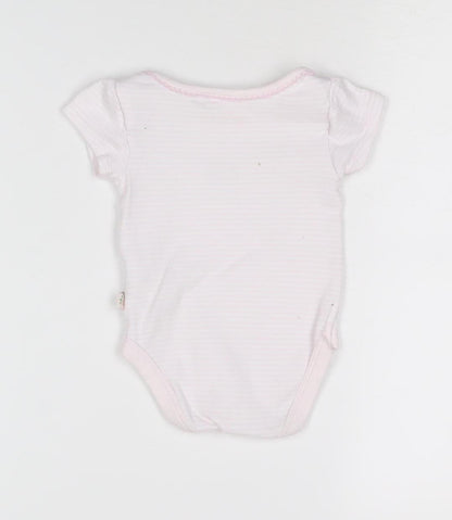 Debenhams Pink Girls Babygrow, 3-6 Months, Cotton, Embroidered