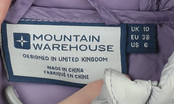 Womens UK Size 10 Mountain Warehouse Grey Puffer Jacket
