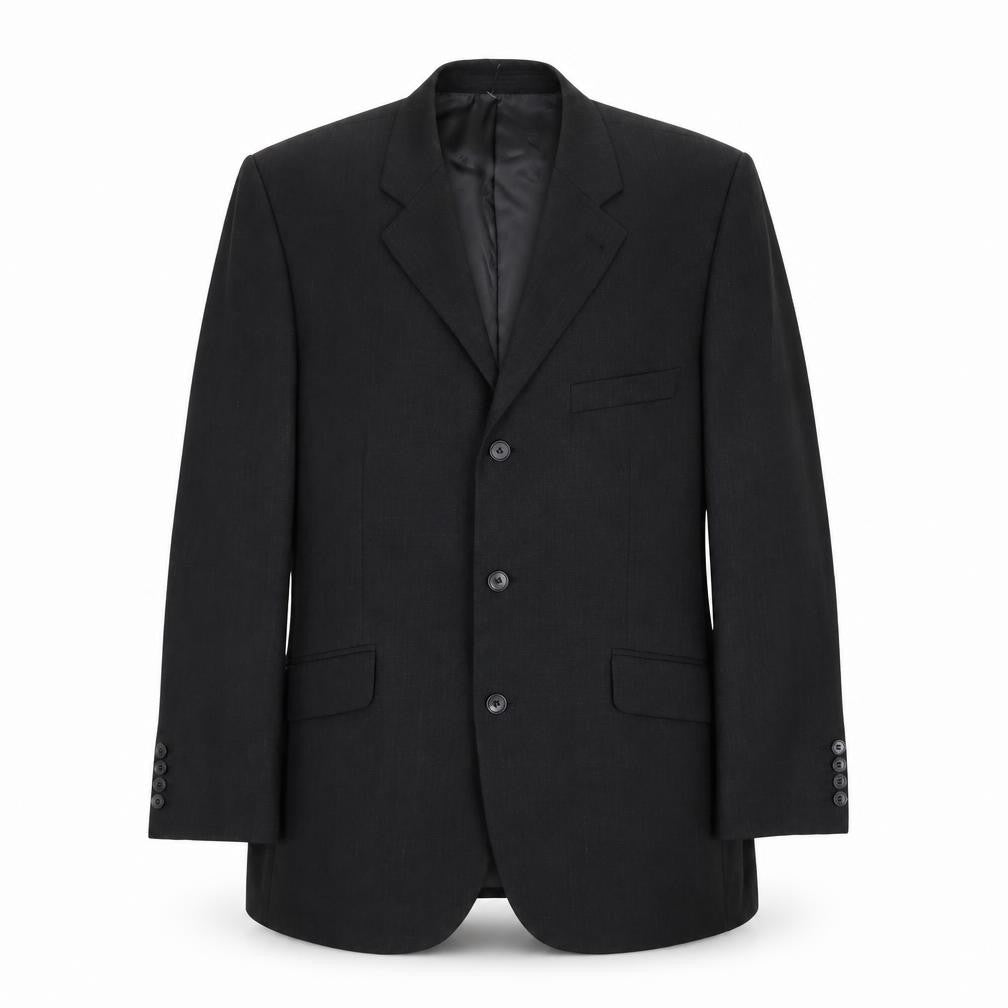 Mens UK Size 42 Jeff Banks Regular Black Suit Jacket