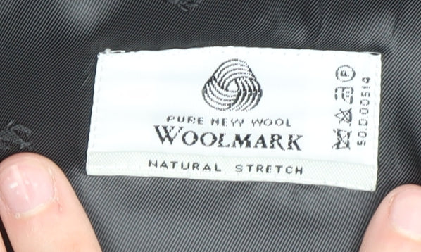 Mens UK Size 42 Jeff Banks Regular Black Suit Jacket