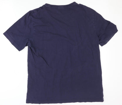 Puma Men's Blue Graphic T-Shirt, Medium, Sports Style