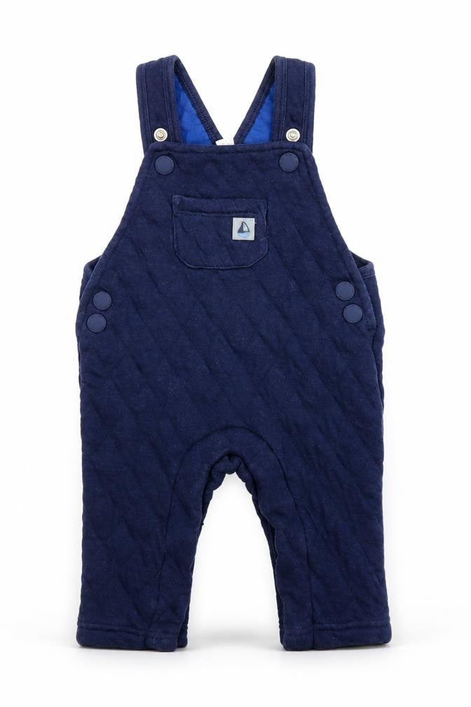 Front view of Jasper Conran Blue Dungaree, unisex 3-6 months, cotton blend