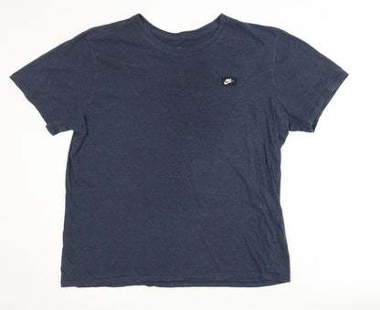 Nike Men's Blue Athletic Fit T-Shirt, Size L