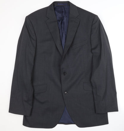 Austin Reed Men's Grey Suit Jacket 44R Business Formal