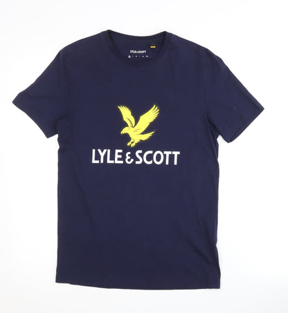 Lyle & Scott Men's Blue Graphic Print T-Shirt XS