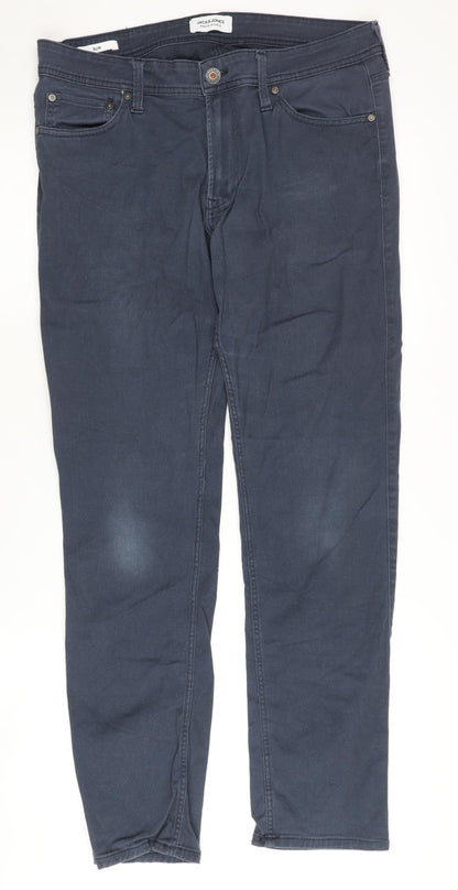 Jack & Jones Men's Slim Straight Blue Jeans