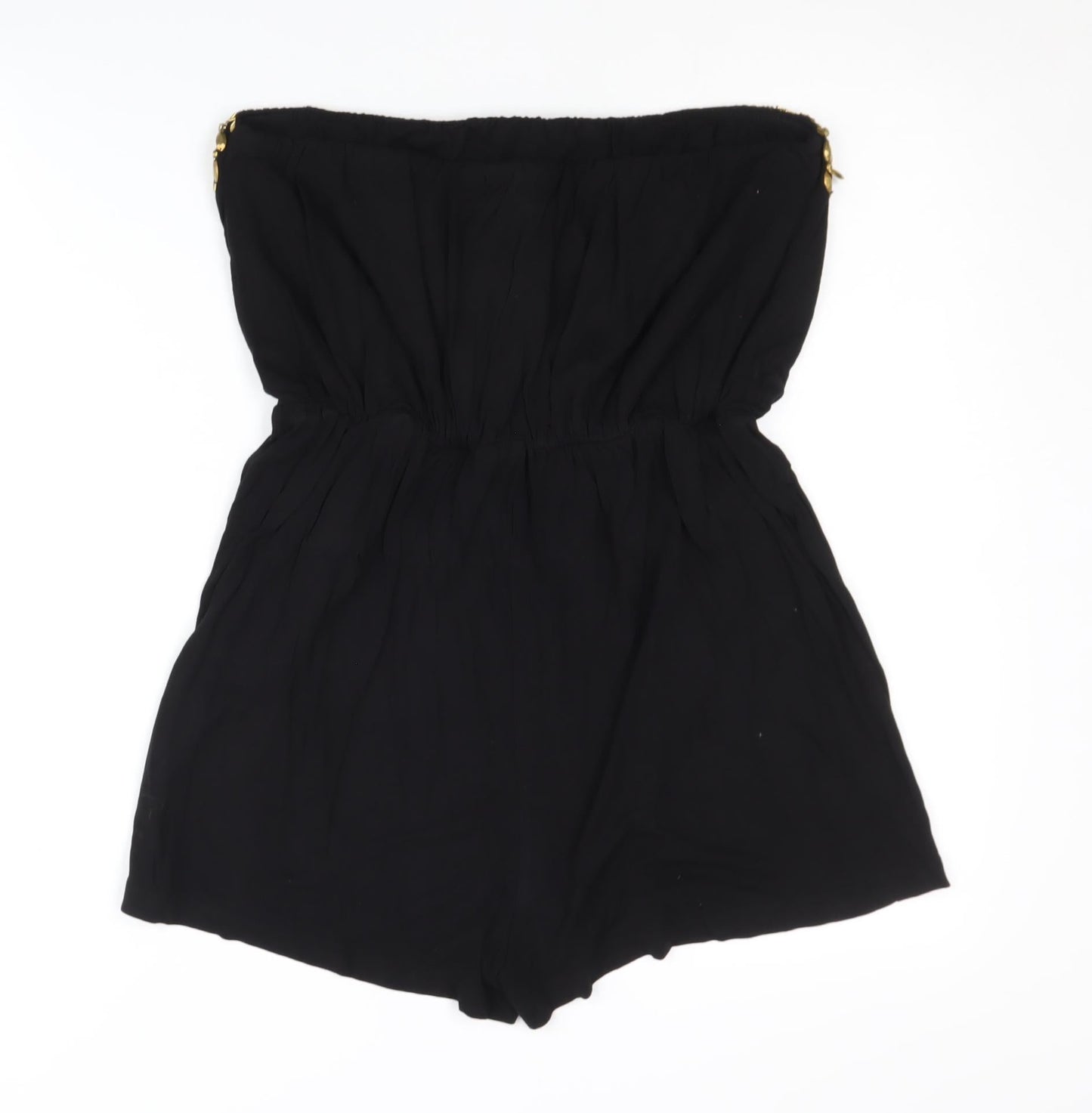 Rock & Rags Black Beaded Strapless Playsuit Size S