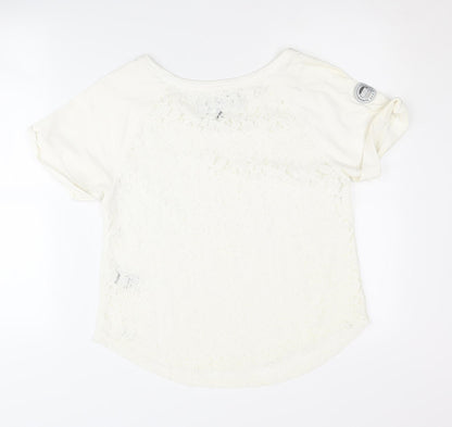 SuperdryHyper Women's Ivory XS T-Shirt Casual