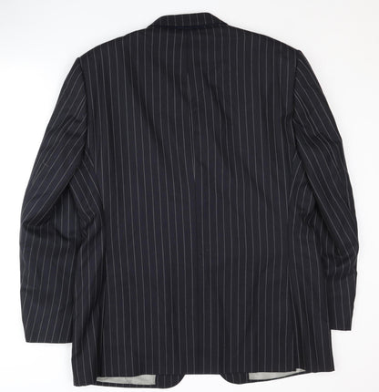 Aquascutum Men's Blue Striped Blazer 46R