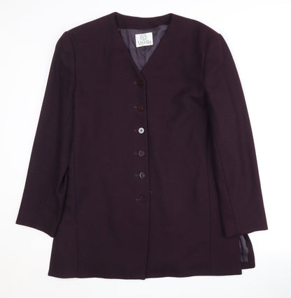 Viyella Women's Purple Wool Blazer Size 14
