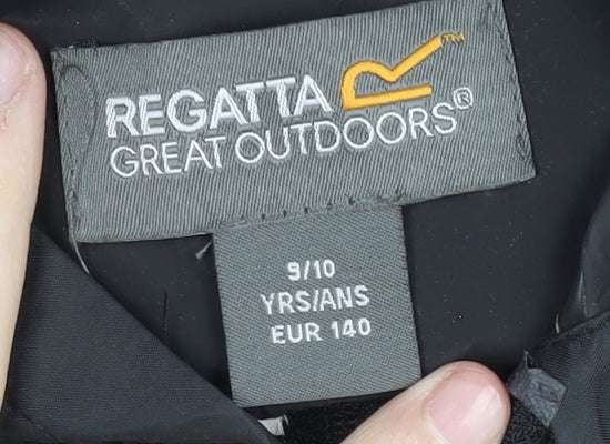 Regatta Boys Black Windbreaker Jacket 9-10 Years
