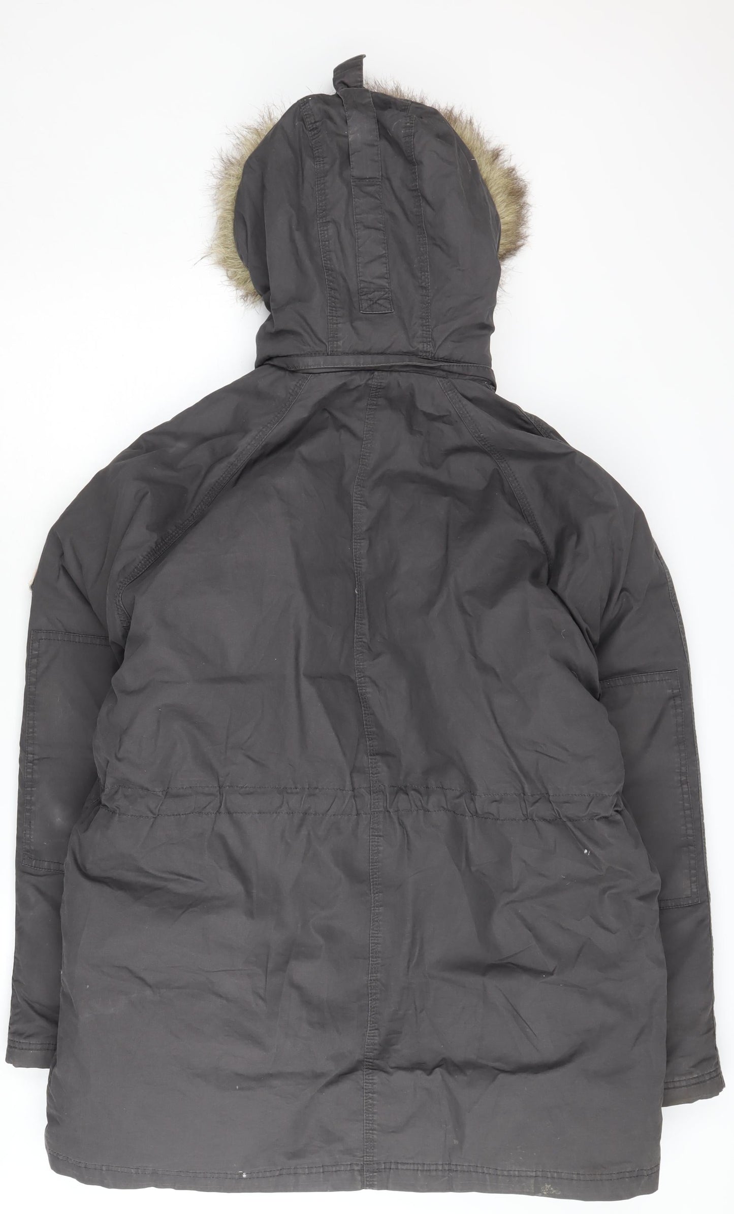 Mens UK Size M Fat Face Black Parka Coat