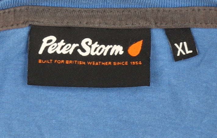 Peter Storm Men’s Blue XL Crew Neck Cotton T-Shirt