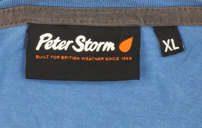 Peter Storm Men’s Blue XL Crew Neck Cotton T-Shirt