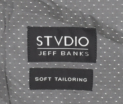 Mens UK Size 46 Jeff Banks Regular Grey Suit Jacket
