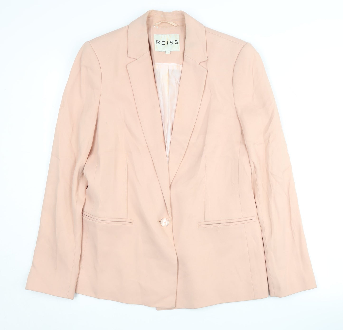 Reiss Women's Pink Blazer Size S Notch Lapel