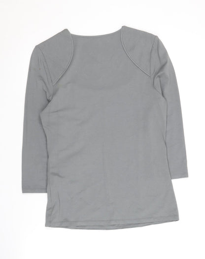 Womens UK Size M Jaeger Grey Basic Blouse
