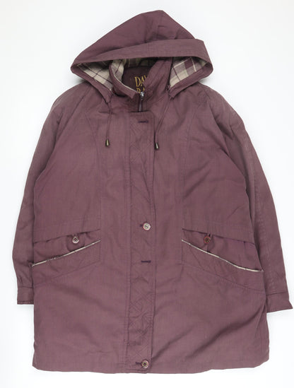 Womens UK Size 20 David Barry Purple Parka Coat