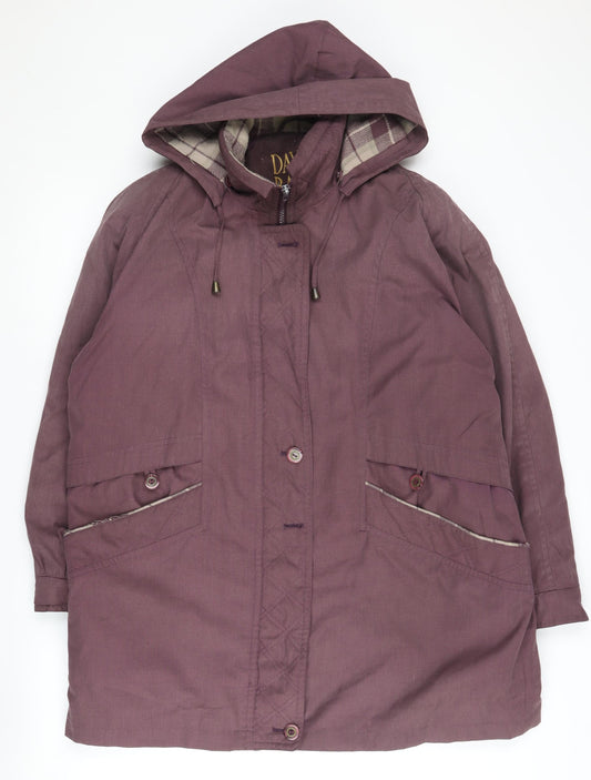 Womens UK Size 20 David Barry Purple Parka Coat