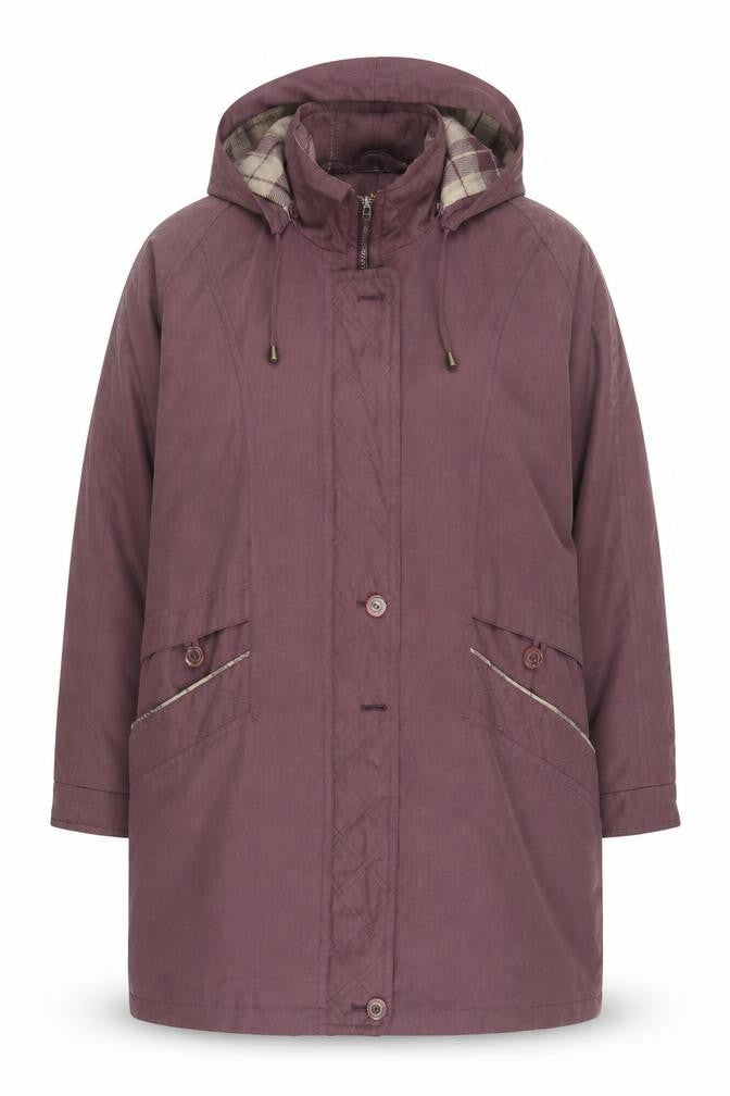 Womens UK Size 20 David Barry Purple Parka Coat