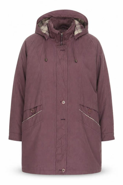 Womens UK Size 20 David Barry Purple Parka Coat