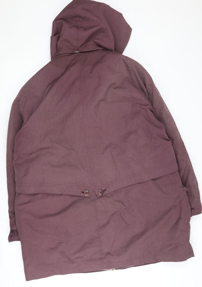 Womens UK Size 20 David Barry Purple Parka Coat
