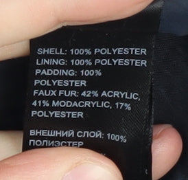 Pineapple Women's Blue Parka Jacket Size 6