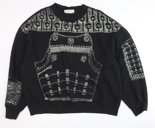 Mens UK Size L H&M Black Pullover Sweatshirt