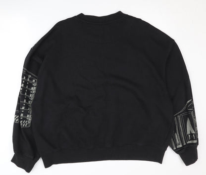 Mens UK Size L H&M Black Pullover Sweatshirt