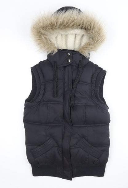 Womens UK Size 8 New Look Black Puffer Jacket