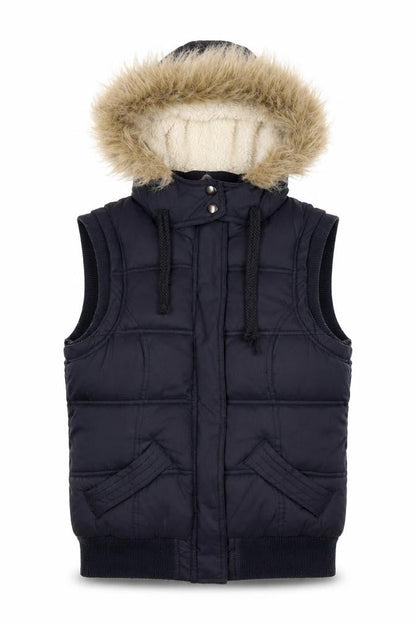 Womens UK Size 8 New Look Black Puffer Jacket